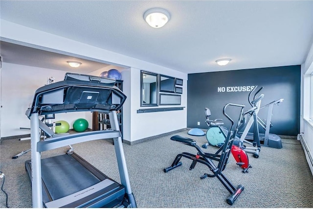 6201 Saint Croix Trl N Unit 115, Oak Park Heights, MN 55082 - exercise room featuring carpet flooring and baseboards