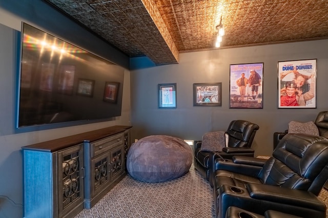 60515 235th St, Madison Lake, MN 56063 - home theater with an ornate ceiling and ornamental molding