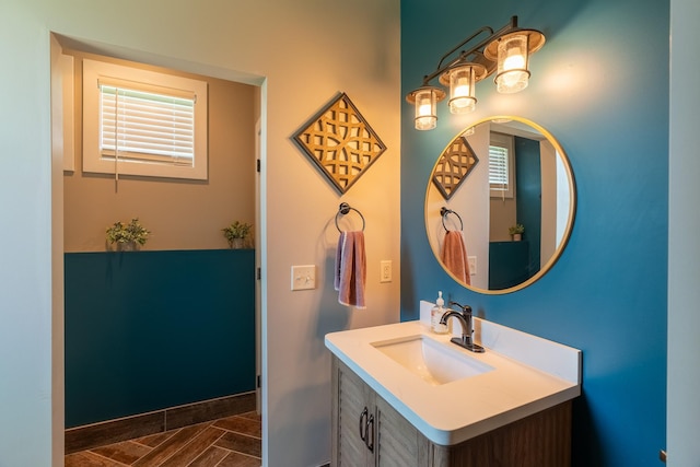 60515 235th St, Madison Lake, MN 56063 - bathroom with vanity and baseboards