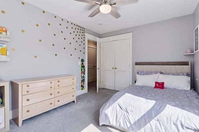 4312 France Ave S, Edina, MN 55410 - bedroom with carpet floors, ceiling fan, and a closet