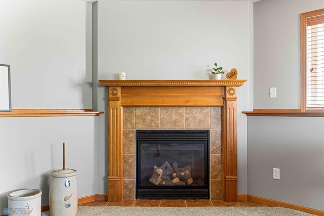 4515 Westport Pkwy, Fargo, ND 58078 - detailed view of baseboards and a tile fireplace