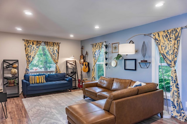 2700 Aldrich Ave N, Minneapolis, MN 55411 - living area with recessed lighting and wood finished floors