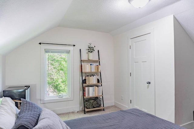 2700 Aldrich Ave N, Minneapolis, MN 55411 - carpeted bedroom with lofted ceiling and baseboards