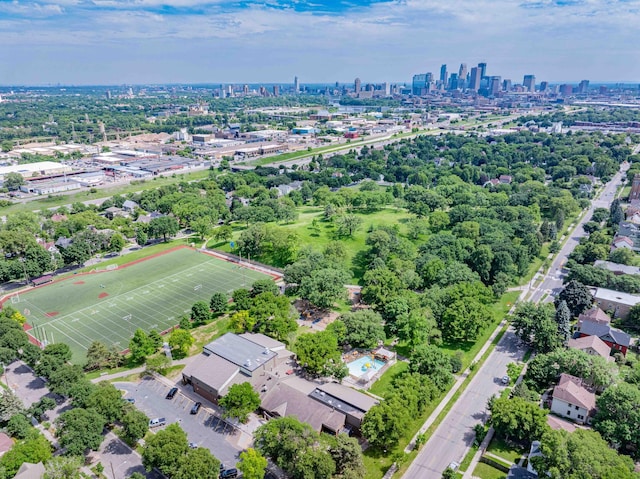 2700 Aldrich Ave N, Minneapolis, MN 55411 - aerial view of city skyline and a tree filled landscape