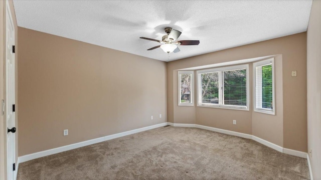 12720 Ibis St NW, Coon Rapids, MN 55448 - spare room featuring a ceiling fan, carpet, and a textured ceiling