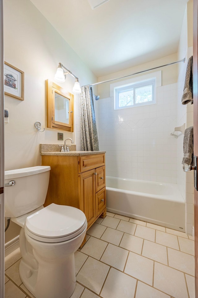 5229 42nd Ave S, Minneapolis, MN 55417 - bathroom with vanity, shower / tub combo, and tile patterned flooring