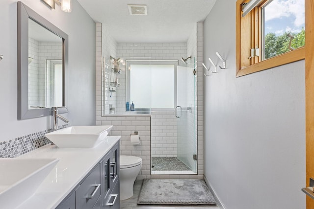 18675 86th Pl N, Maple Grove, MN 55311 - bathroom featuring double vanity and a stall shower