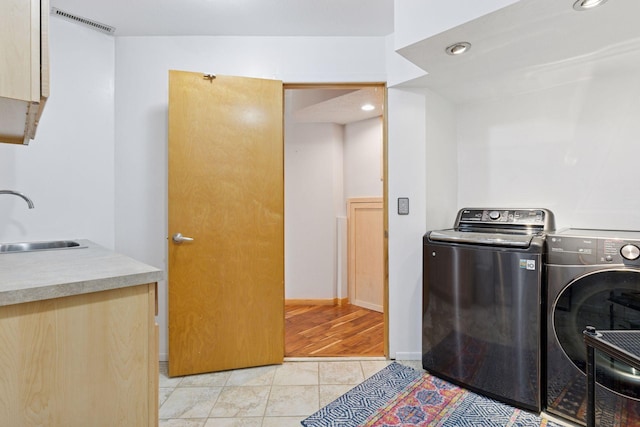 18675 86th Pl N, Maple Grove, MN 55311 - washroom featuring washer and clothes dryer and recessed lighting