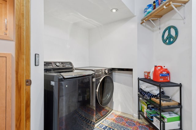 18675 86th Pl N, Maple Grove, MN 55311 - laundry room featuring independent washer and dryer and recessed lighting