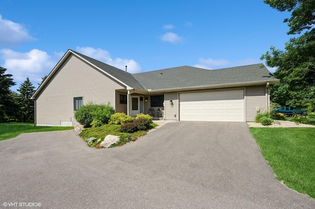 4224 93rd Ave N, Brooklyn Park, MN 55443 - ranch-style home featuring driveway, a garage, and roof with shingles
