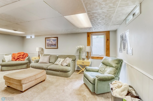 1800 Centre Sq, Moorhead, MN 56560 - carpeted living room with a drop ceiling