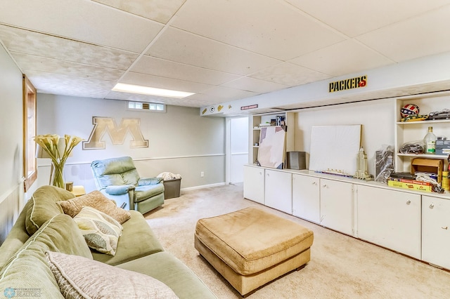 1800 Centre Sq, Moorhead, MN 56560 - living room with a drop ceiling and light carpet