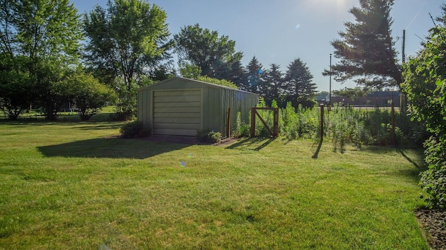 108 Viking Dr, Colfax, WI 54730 - view of grassy yard with a shed and a garage