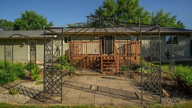 108 Viking Dr, Colfax, WI 54730 - rear view of property featuring a wooden deck