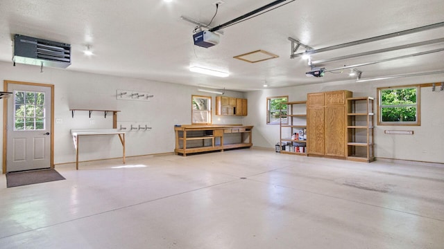 108 Viking Dr, Colfax, WI 54730 - garage with a garage door opener and a heating unit