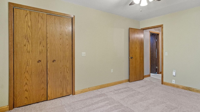 108 Viking Dr, Colfax, WI 54730 - unfurnished bedroom with carpet flooring, ceiling fan, and a closet
