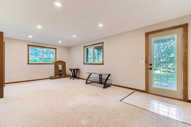 14829 50th St N, Baytown Twp, MN 55082 - unfurnished room with healthy amount of natural light, light colored carpet, and recessed lighting