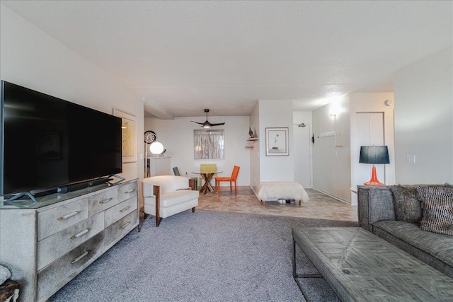 2601 Kenzie Ter Unit 519, Saint Anthony, MN 55418 - living room with carpet floors and ceiling fan