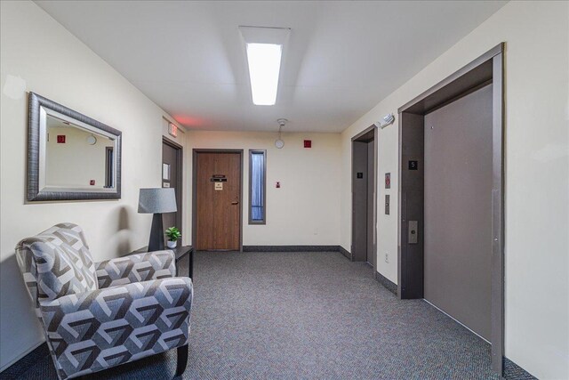 2601 Kenzie Ter Unit 519, Saint Anthony, MN 55418 - hall featuring carpet and elevator