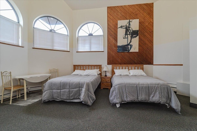 2601 Kenzie Ter Unit 519, Saint Anthony, MN 55418 - bedroom featuring carpet flooring and a baseboard radiator