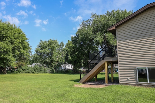 13752 Round Lake Blvd NW, Andover, MN 55304 - view of green lawn featuring stairway