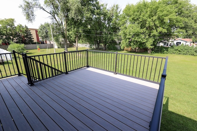 13752 Round Lake Blvd NW, Andover, MN 55304 - deck with a lawn