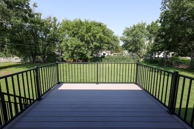 13752 Round Lake Blvd NW, Andover, MN 55304 - wooden terrace with a lawn