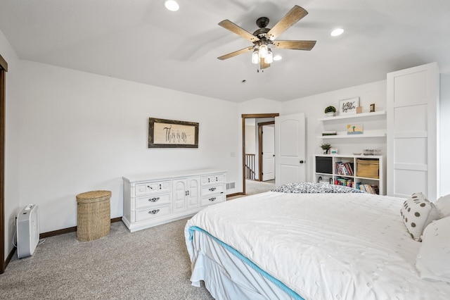 1799 158th Ln NW, Andover, MN 55304 - bedroom featuring light colored carpet, recessed lighting, and a ceiling fan