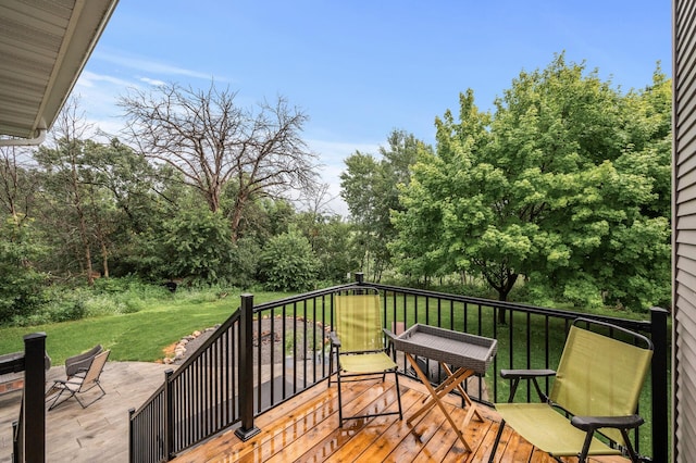 1799 158th Ln NW, Andover, MN 55304 - wooden deck featuring a lawn