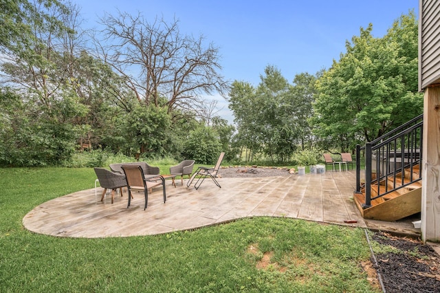 1799 158th Ln NW, Andover, MN 55304 - view of patio featuring stairs and view of scattered trees