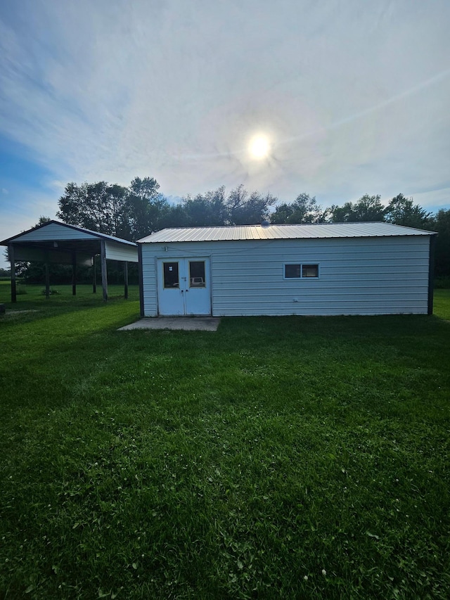 15596 464th St, Hewitt, MN 56453 - view of outdoor structure with a carport