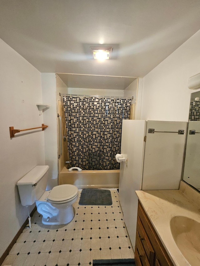 15596 464th St, Hewitt, MN 56453 - full bathroom with vanity,  shower combination, and tile patterned floors