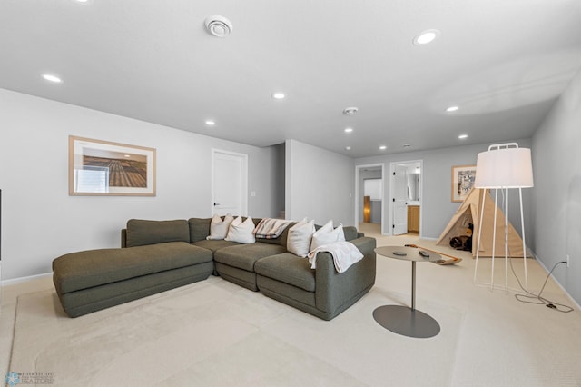 10128 Concord Dr, Horace, ND 58047 - living area featuring recessed lighting and baseboards