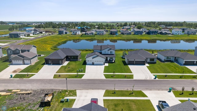 10128 Concord Dr, Horace, ND 58047 - aerial perspective of suburban area with a nearby body of water