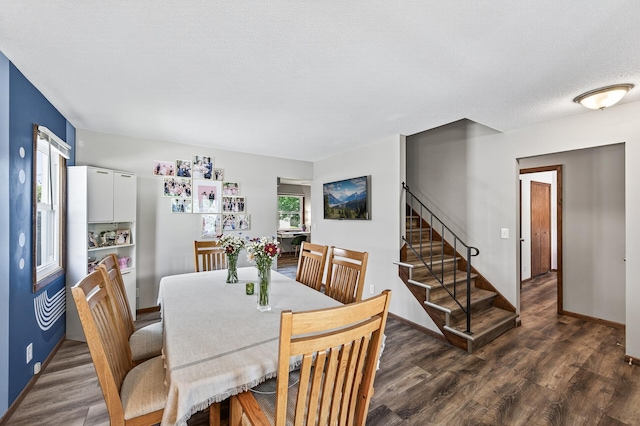 3850 Bryant Ave N, Minneapolis, MN 55412 - dining room featuring stairs and dark wood-type flooring