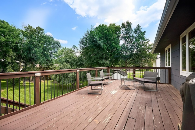 19161 Zane St NW, Elk River, MN 55330 - wooden deck with a yard