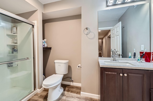 11887 73rd St NE, Otsego, MN 55301 - full bath with wood finished floors, a shower stall, and vanity