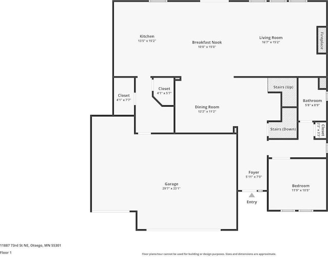 11887 73rd St NE, Otsego, MN 55301 - view of room layout