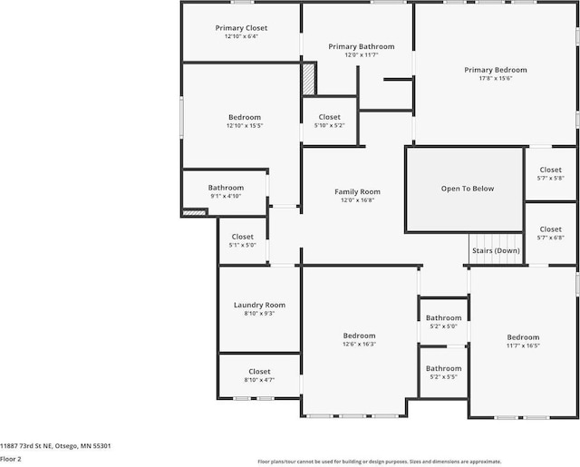 11887 73rd St NE, Otsego, MN 55301 - view of floor plan / room layout