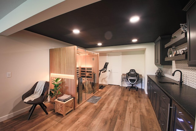 1267 Naser Way, New Richmond, WI 54017 - sitting room featuring light wood-style floors and recessed lighting
