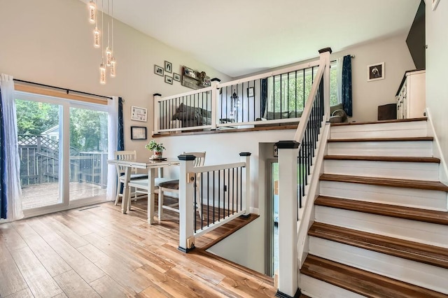 7236 Clear Rdg, Centerville, MN 55038 - staircase featuring wood finished floors