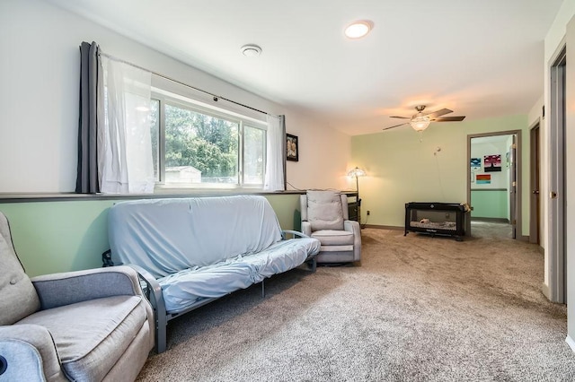 7236 Clear Rdg, Centerville, MN 55038 - living area featuring carpet and ceiling fan