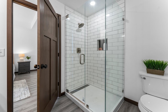 12910 Brenly Way, Rogers, MN 55374 - bathroom featuring wood finished floors and a shower stall