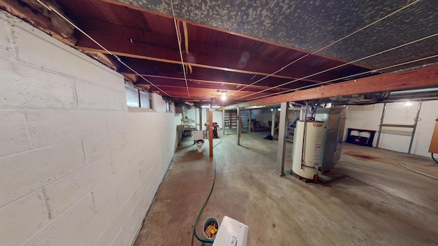 1314 Dunham St, Albert Lea, MN 56007 - unfinished basement with water heater