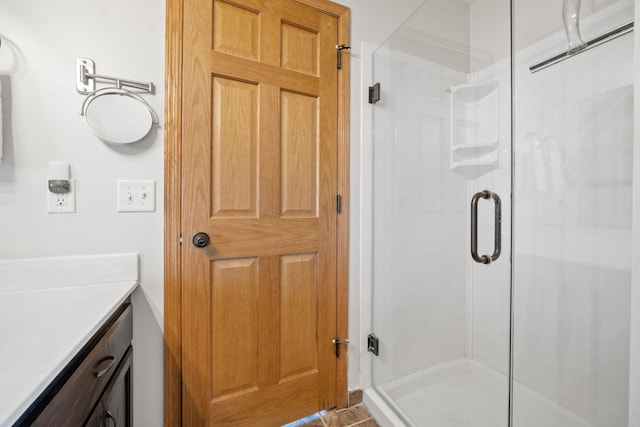2418 Thrush St, Shakopee, MN 55379 - bathroom featuring a shower stall and vanity