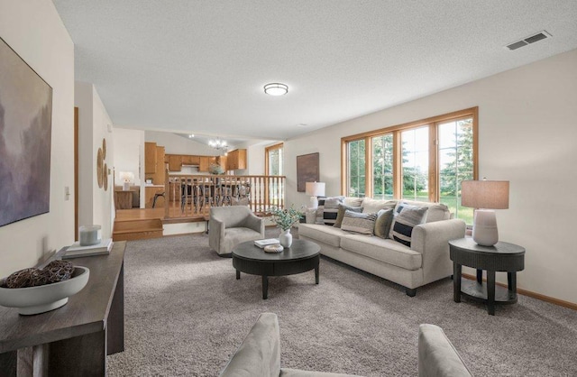 2824 92nd Cres N, Brooklyn Park, MN 55443 - living room with a chandelier and carpet flooring
