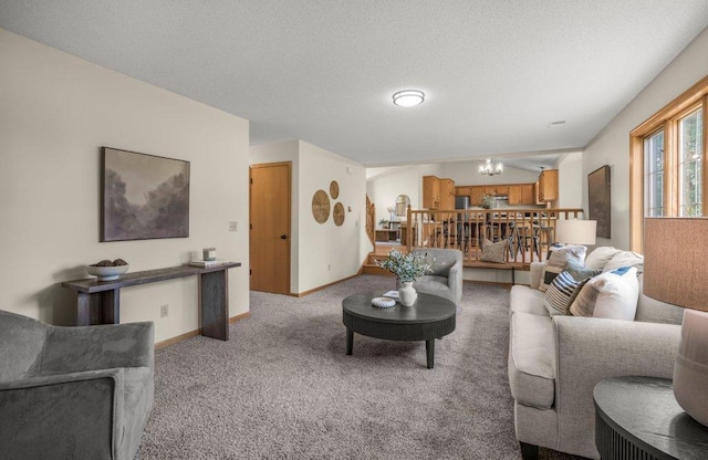 2824 92nd Cres N, Brooklyn Park, MN 55443 - living area featuring carpet and a chandelier