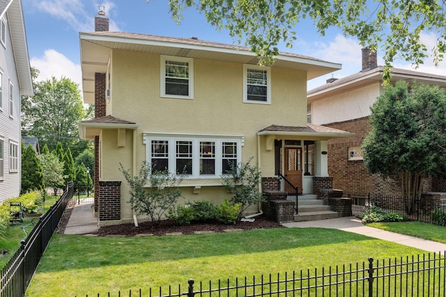 3343 Humboldt Ave S, Minneapolis, MN 55408 - view of front of property featuring stucco siding and a chimney