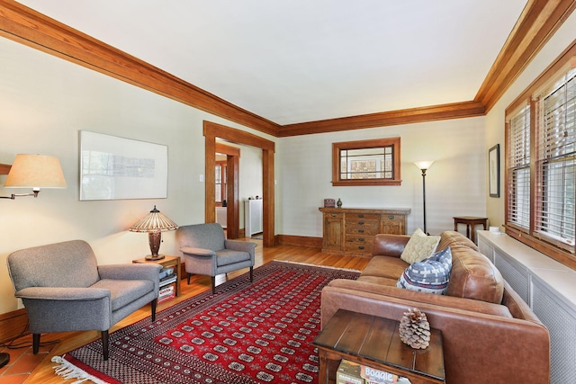3343 Humboldt Ave S, Minneapolis, MN 55408 - living room featuring wood finished floors and ornamental molding