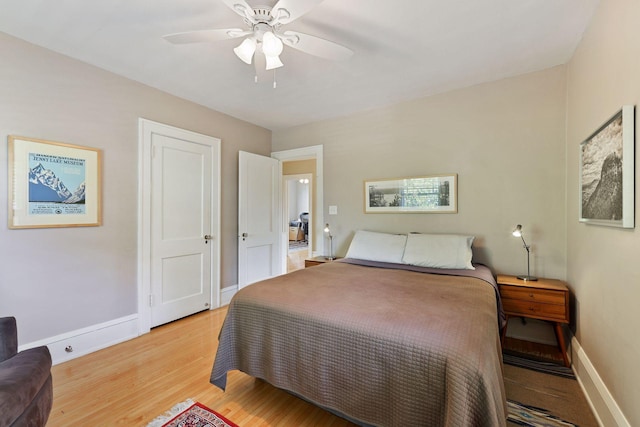 3343 Humboldt Ave S, Minneapolis, MN 55408 - bedroom featuring light wood-type flooring and a ceiling fan